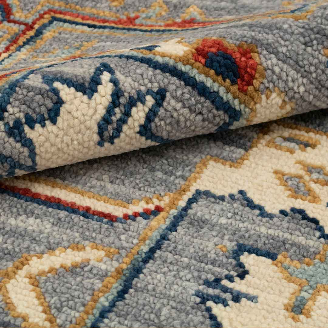 Grey Hand-Knotted Antique-Look Mahal Design | Best Carpet Living Room